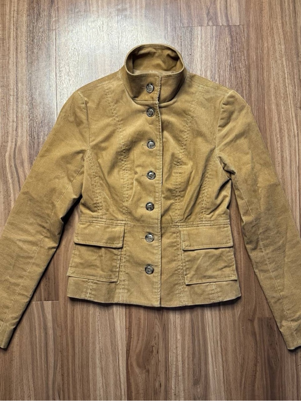 Vintage Tan Button-Front Jacket